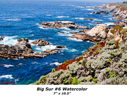 BigSur 6 Watercolor 7' x 10